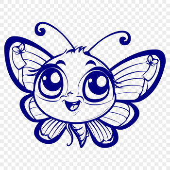 A colorful illustration of a butterfly in full view, suitable for vector art projects.
