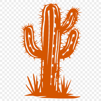 A detailed illustration of a cactus plant in a vector format.