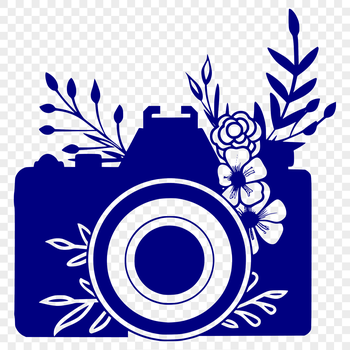 Camera icon with a minimalist design for digital photography and vector art.