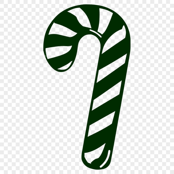 Beautiful Candy Cane Digital Artwork In DXF For Free Download