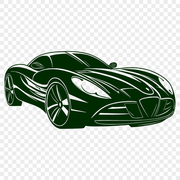 A digital illustration of a car in vector format, suitable for graphic design and printing.