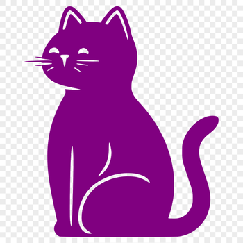 A full-body illustration of a sitting domesticated animal.