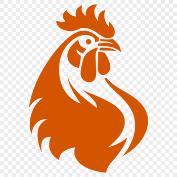 A realistic illustration of a single domesticated chicken standing on the ground.
