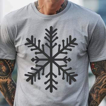 A delicate vector illustration of a snowflake with intricate details.
