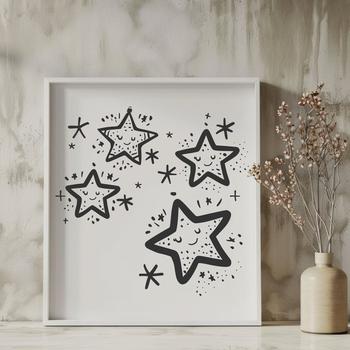 A high-quality digital representation of a star shape, ideal for graphic design and crafting projects.
