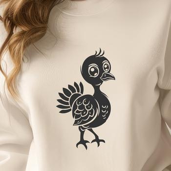 A realistic illustration of a farm animal, specifically a domesticated turkey, suitable for various design applications.