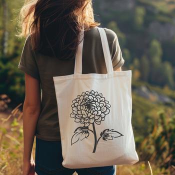 A detailed illustration of a Chrysanthemum plant, suitable for vector graphic design and printing.