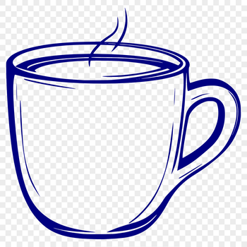 A white ceramic cup with a handle, suitable for hot beverages.