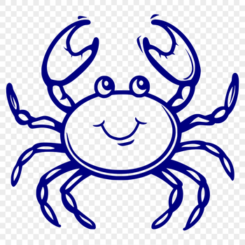 Crab SVG, PNG, PDF And DXF Files