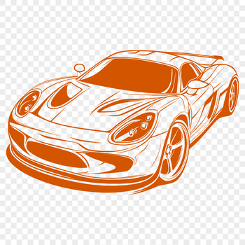 A digital illustration of a car with detailed design features, suitable for vector art projects.