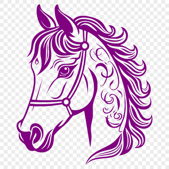 SVG vector illustration of a horse, ideal for graphic design and digital crafting.