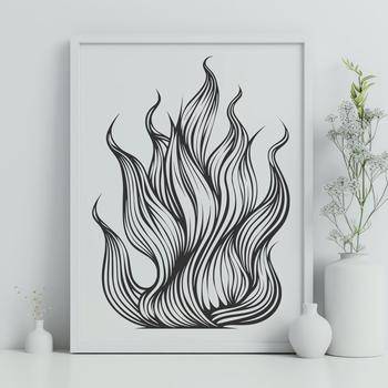 An SVG design featuring an abstract representation of flames.