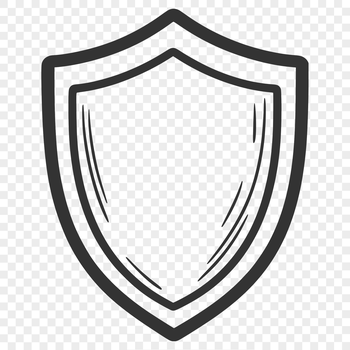 Vector illustration of a shield graphic for design projects.