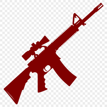 A high-quality graphical representation of a firearm, ideal for use in digital designs and crafts.