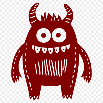 A small, adorable monster character designed as a vector graphic for digital use.