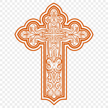 Ornate cross design in vector format.