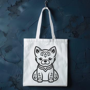A full-body portrait of a sitting Shiba Inu dog with a calm expression.