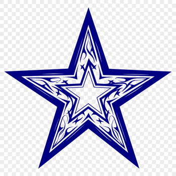 A vector star symbol for Christmas decorations, suitable for digital design and cutting machine applications.
