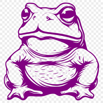 A detailed illustration of a toad's full body, suitable for use in vector design and clip art.