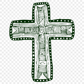 A detailed ornate crucifix icon in vector format, suitable for various designs and projects.