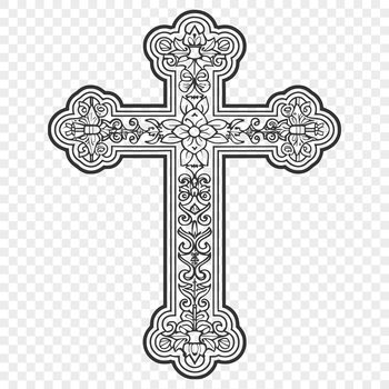 A detailed, ornate crucifix icon suitable for various digital projects.