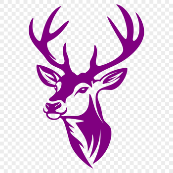 A close-up illustration of a deer's head with intricate details.