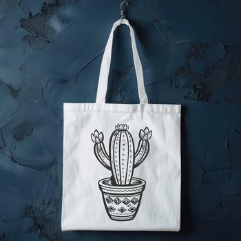 A digital representation of a succulent cactus with textured details for vector art applications.