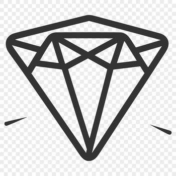 A geometric shape with pointed corners and symmetrical edges.