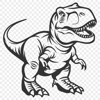 A detailed illustration of a prehistoric dino in full body pose, suitable for commercial or personal vector art designs.