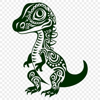 A high-quality illustration of a prehistoric dinosaur's full body, suitable for digital cutting machines and vector design.
