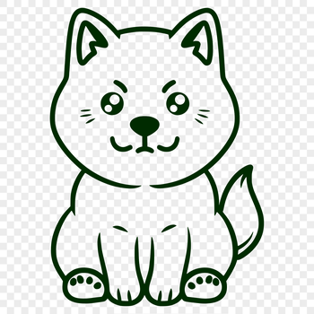 An illustration of a Shiba Inu from the front, depicted as a pet animal, created as vector art.