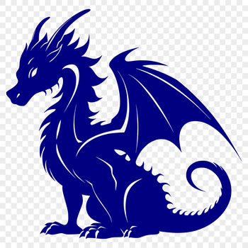 A detailed illustration of a mythical dragon in full body view, suitable for vector art and graphic design.