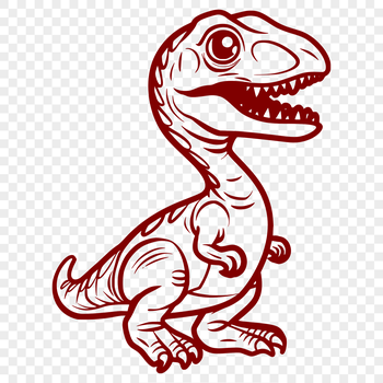 A detailed illustration of a full-bodied prehistoric dino.