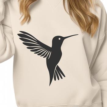 A colorful vector graphic of a hummingbird with intricate details, suitable for various digital designs.