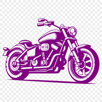 A detailed digital illustration of a motorcycle with sleek lines and curves.