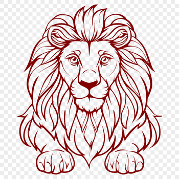 A full-body illustration of a lion, suitable for vector design and cutting machine templates.