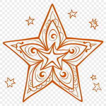 A simple star design made from interconnected points, ideal for vector graphics and cutting machine projects.
