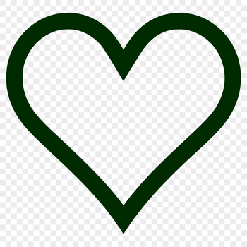 A minimalist vector illustration of a heart symbol used for various designs and crafts.
