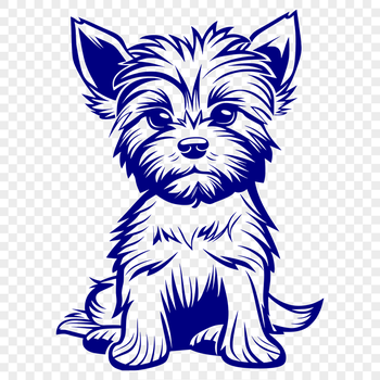 Free Artistic Yorkshire Terrier Illustration