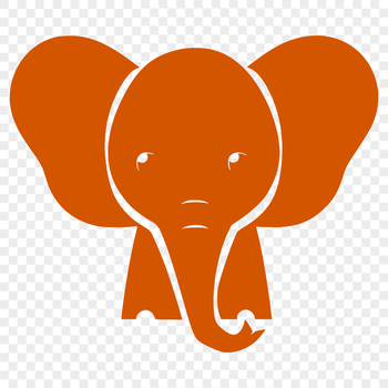 A detailed illustration of a majestic elephant head, suitable for vector design and cutting machine projects.
