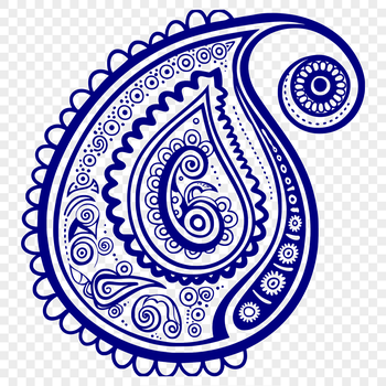 An intricate vector design element with a paisley motif suitable for various creative projects.
