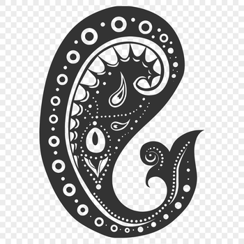 A stylized ornate paisley shape, ideal for clip art and vector design applications.