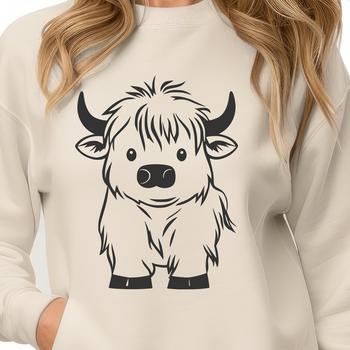 Artistic Highland Cow DXFs - Free Download