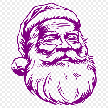 Illustration of a jolly bearded man in red clothing with a hat, representing the traditional character of Christmas.