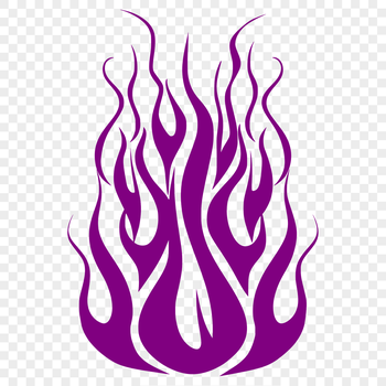 A stylized illustration of flames in various shapes and sizes, suitable for vector art and cutting machine projects.