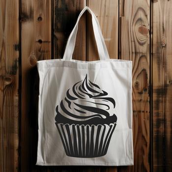 A colorful illustration of a cupcake with frosting and decorations, suitable for various design applications.