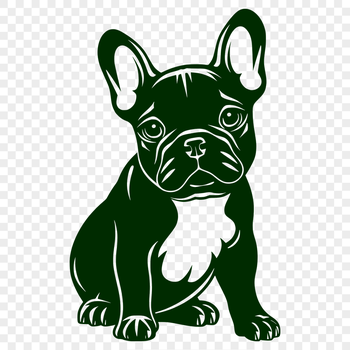 Free Sitting French Bulldog - DXF