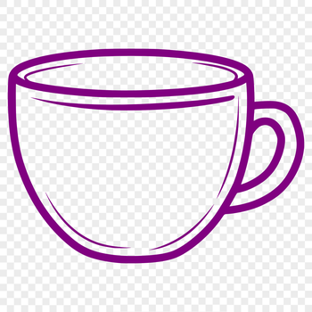 A simple cup design rendered as a vector graphic.