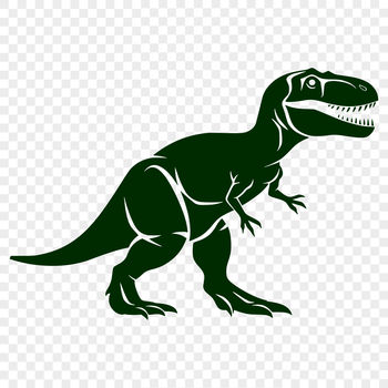 A detailed illustration of a prehistoric T-Rex in full body pose, suitable for clip art and vector design.