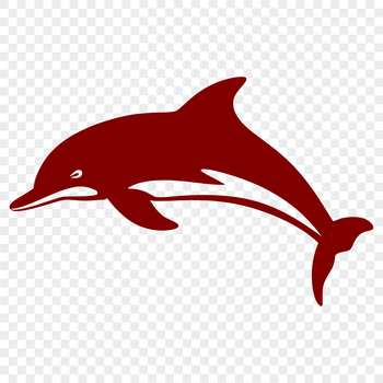 A detailed illustration of a dolphin in full body view, suitable for various digital applications.